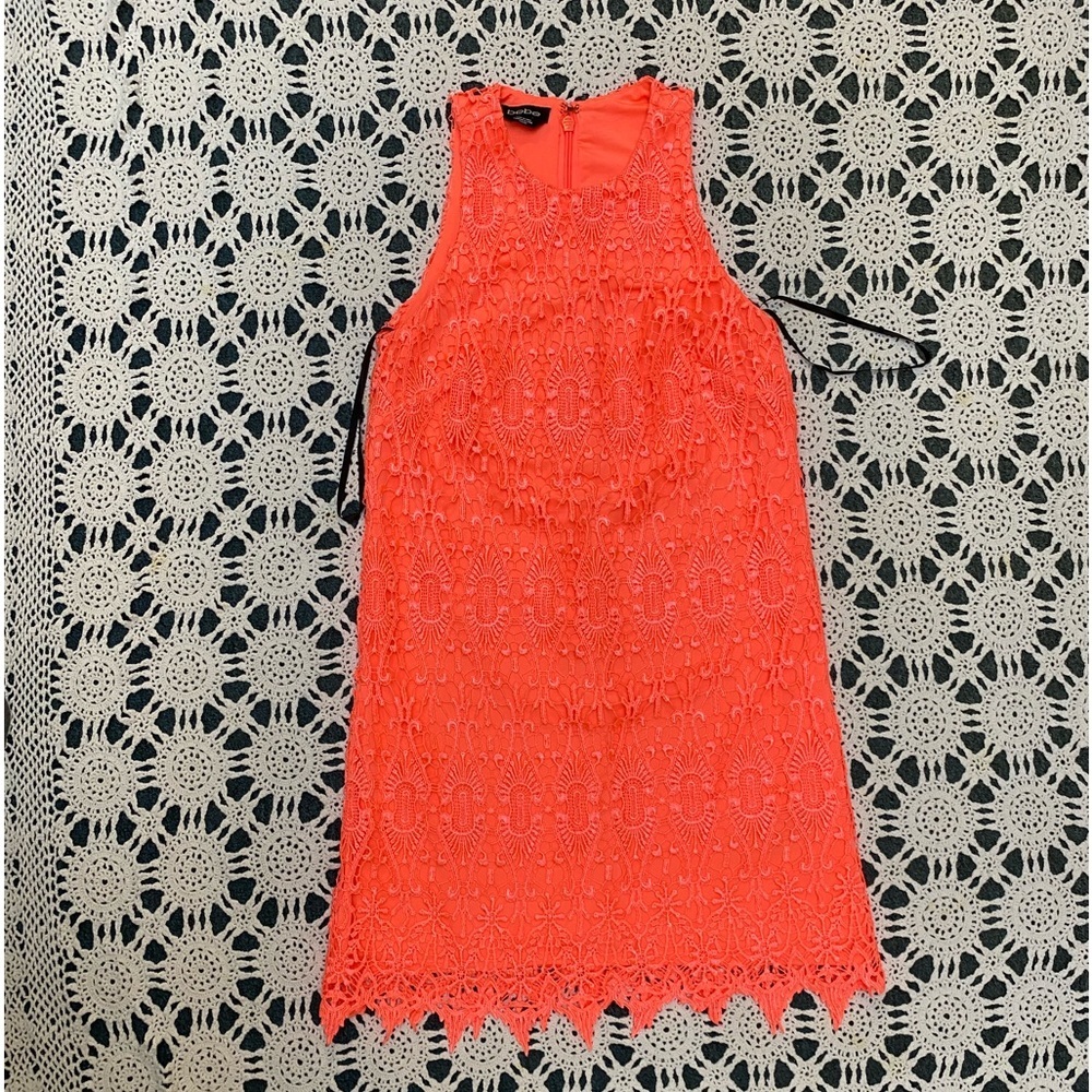 Bebe dress crochet overlay size XXS